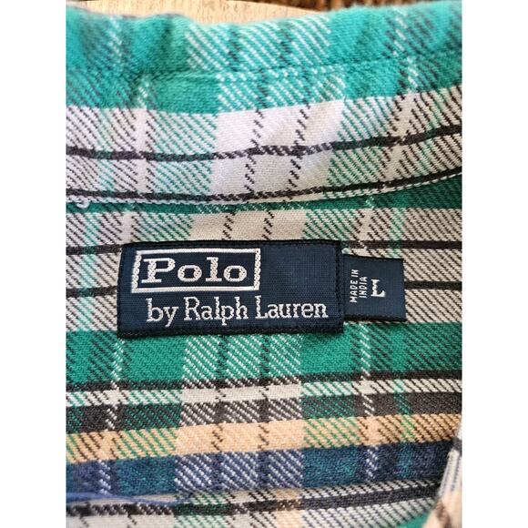 Polo Ralph Lauren Plaid Flannel Button Down Shirt Men's Size L RL Outfitters - Picture 2 of 9